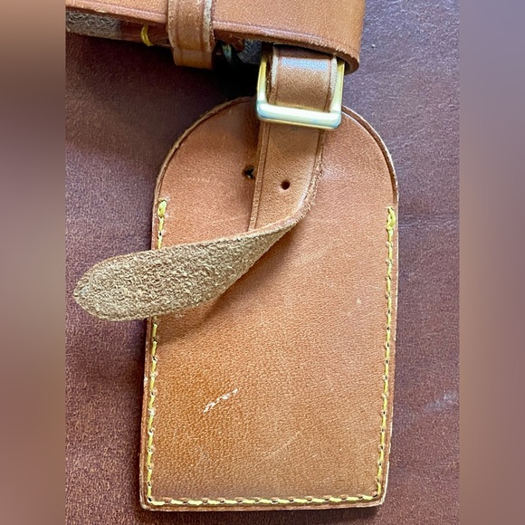 100% Authentic, Louis Vuitton, Vachetta Luggage Tag & Poignant Set,Preloved 😻💖 - Picture 5 of 15